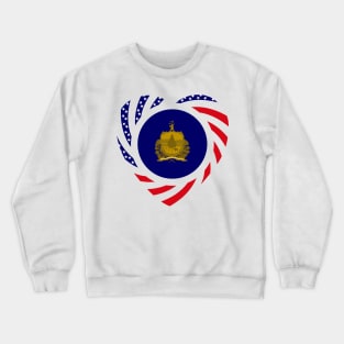 Vermont Murican Patriot Flag Series (Heart) Crewneck Sweatshirt